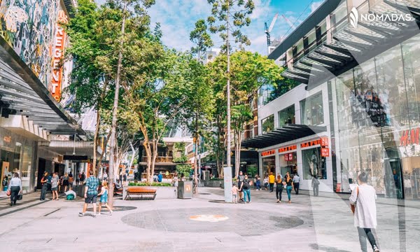 The Queen Street Mall, Brisbane, Australia.