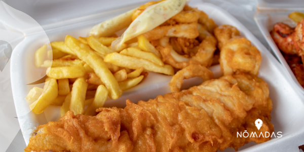 Pescado y papas la herencia Británica