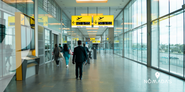 Pasar los controles del aeropuerto