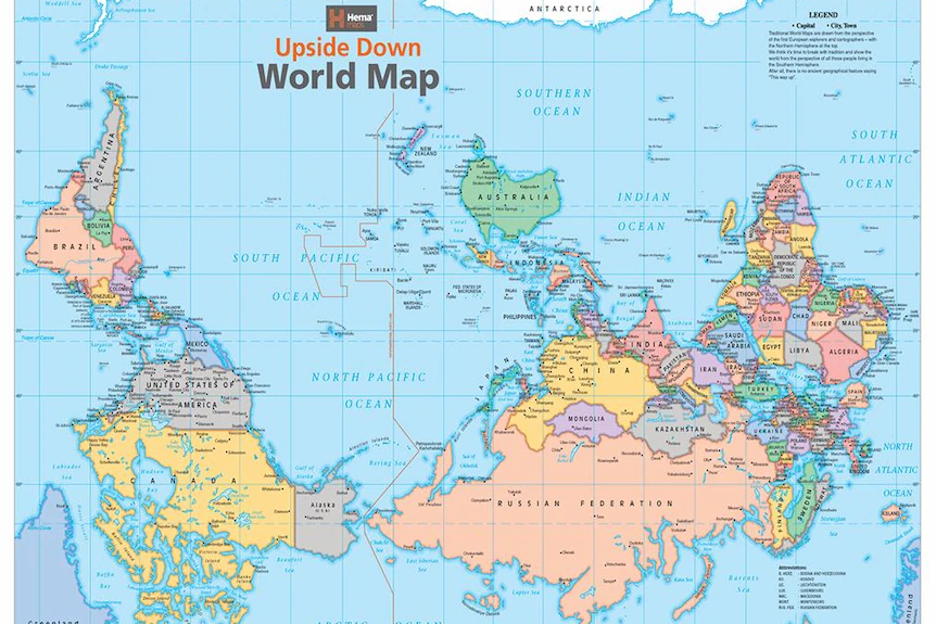 El mapa de Australia tal y como se perciben los australianos